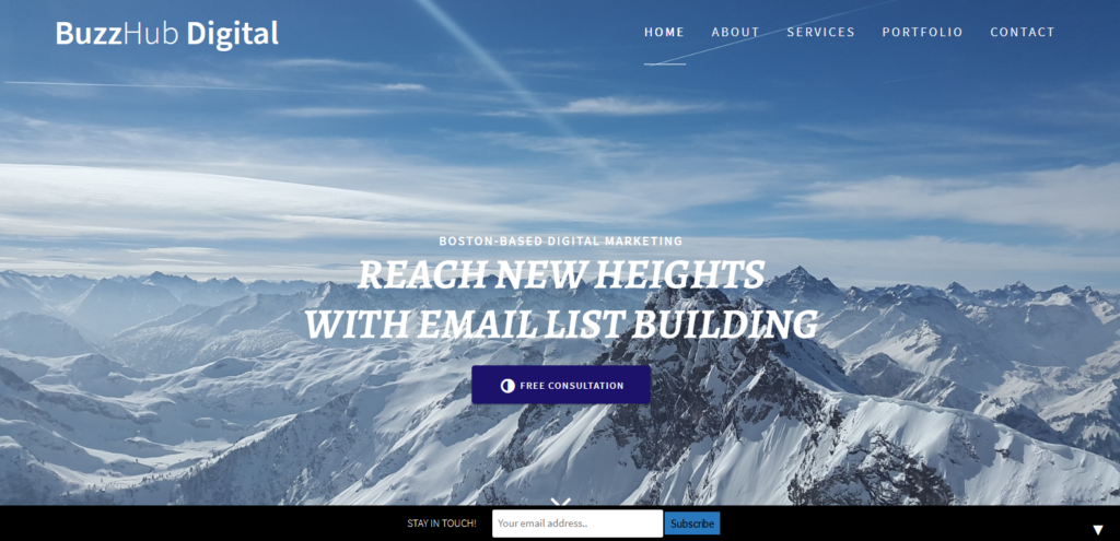 buzzhubdigital.com homepage