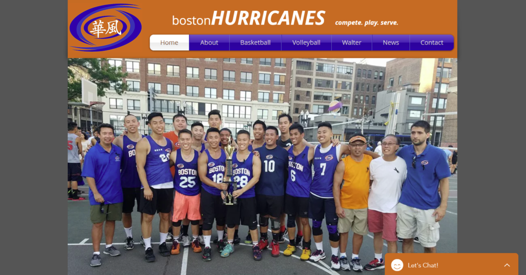 bostonhurricanes.org homepage